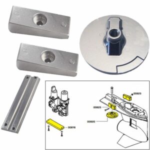 Image 1: Tecnoseal Anode Kit w/Hardware - Mercury Verado 4 - Magnesium