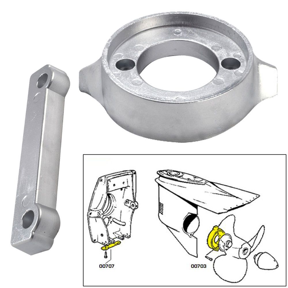 Image 1: Tecnoseal Anode Kit w/Hardware - Volvo 280 - Zinc