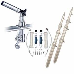 Image 1: Rupp Z-30 Top Gun Outrigger Kit w/18' Poles & Complete Single Line Rigging Kit w/Klickers Release Clips