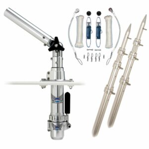 Image 1: Rupp Classic Top Gun Outrigger Kit w/15' Poles & Complete Single Line Rigging Kit w/Klickers Release Clips