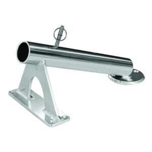 Image 1: Rupp Fixed Mount Center Rigger Holder - Silver