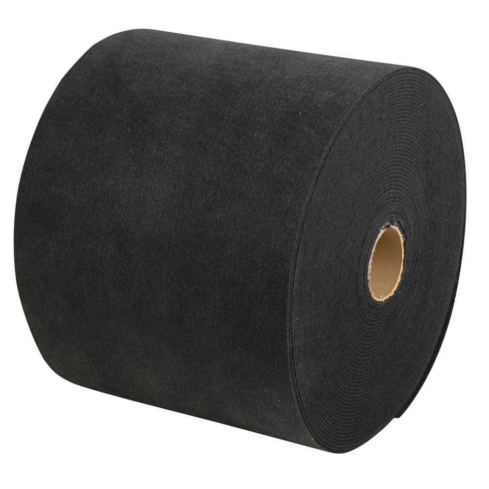 Image 1: C.E. Smith Carpet Roll - Black - 18"W x 18'L
