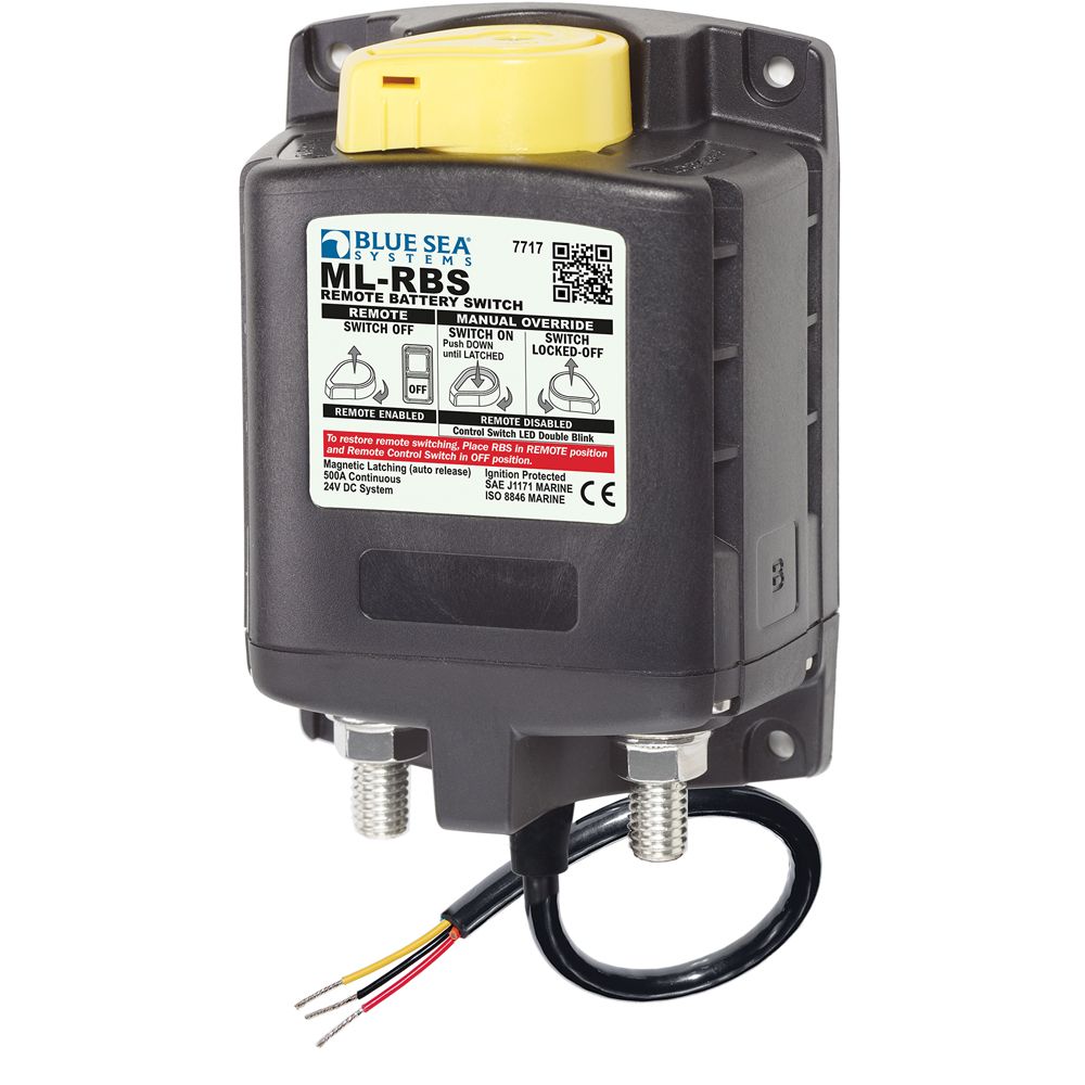 Image 1: Blue Sea 7717 ML-RBS Remote Battery Switch w/Manual Control Auto-Release - 24V