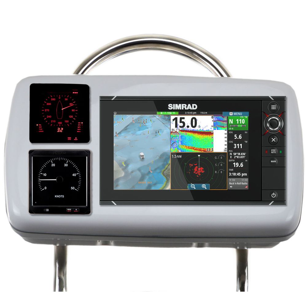 Image 1: NavPod GP2080-13 SystemPod Pre-Cut f/Simrad NSS9 evo2 or B&G Zeus² 9 & 2 Instruments f/12" Wide Guard