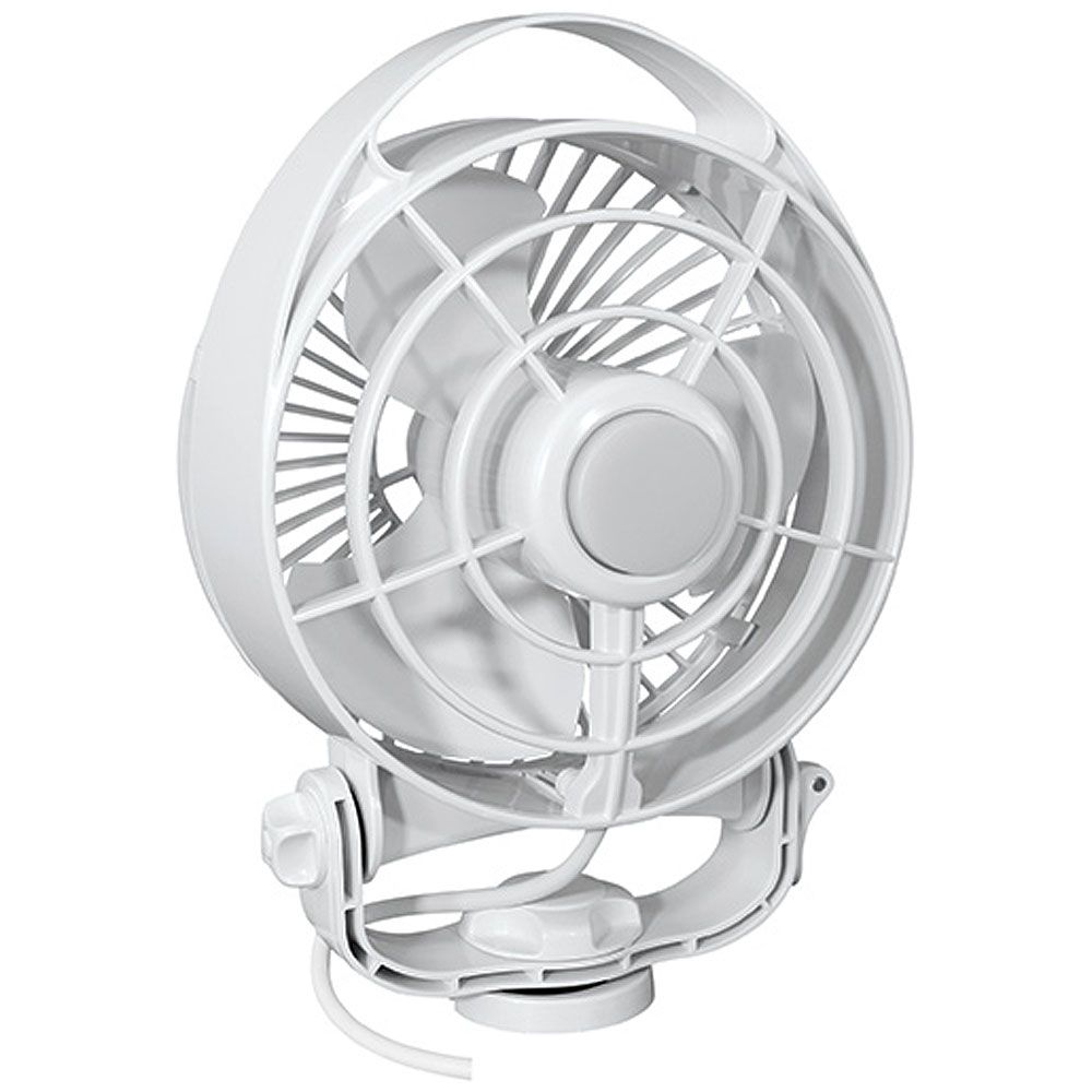 Image 1: SEEKR by Caframo Maestro 12V 3-Speed 6" Marine Fan w/LED Light - White