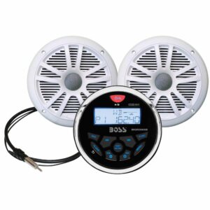 Image 1: Boss Audio MCKGB350W.6 Marine Stereo & 6.5" Speaker Kit - White