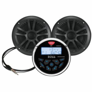 Image 1: Boss Audio MCKGB350W.6 Marine Stereo & 6.5" Speaker Kit - Black