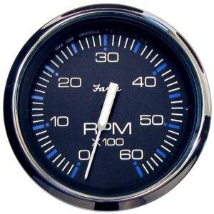 Image 1: Faria Chesapeake Black 4" Tachometer - 6000 RPM (Gas) (Inboard & I/O)