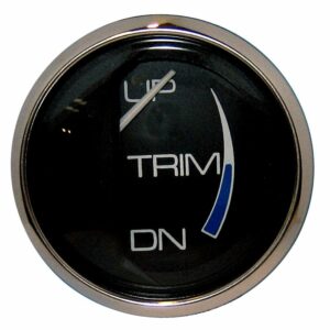 Image 1: Faria Chesapeake Black 2" Trim Gauge (Mercury / Mariner / Mercruiser / Volvo DP / Yamaha '01 and newer)