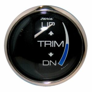 Image 1: Faria Chesapeake Black 2" Trim Gauge (J/E/Suzuki Outboard)