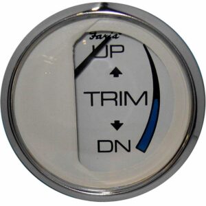 Image 1: Faria Chesapeake White SS 2" Trim Gauge (J/E/Suzuki Outboard)