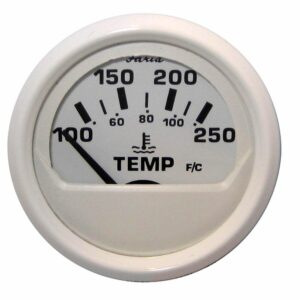 Image 1: Faria Dress White 2" Water Temperature Guage (100-250°F)
