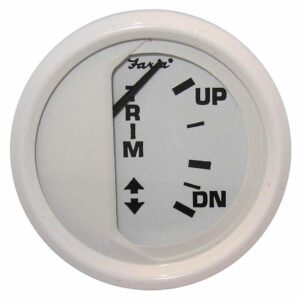 Image 1: Faria Dress White 2" Trim Gauge (Mercury / Mariner / Mercruiser / Volvo DP / Yamaha '01 and newer)