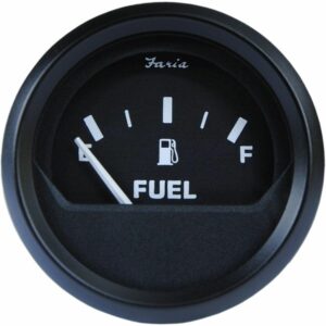 Image 1: Faria Euro Black 2" Fuel Level Gauge