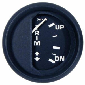 Image 1: Faria Euro Black 2" Trim Gauge f/ Mercury / Mariner / Mercruiser / Volvo DP / Yamaha '01 and Newer