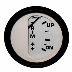 Image 1: Faria Euro White 2" Trim Gauge f/ Mercury / Mariner /Mercruiser/Volvo DP/ Yamaha '01 and Newer