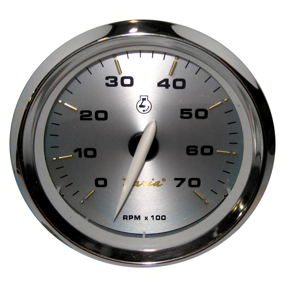 Image 1: Faria Kronos 4" Tachometer - 7,000 RPM (Gas - All Outboards)