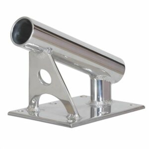 Image 1: Lee's MX Pro Series Fixed Angle Center Rigger Holder - 22° - 1.5" ID - Bright Silver