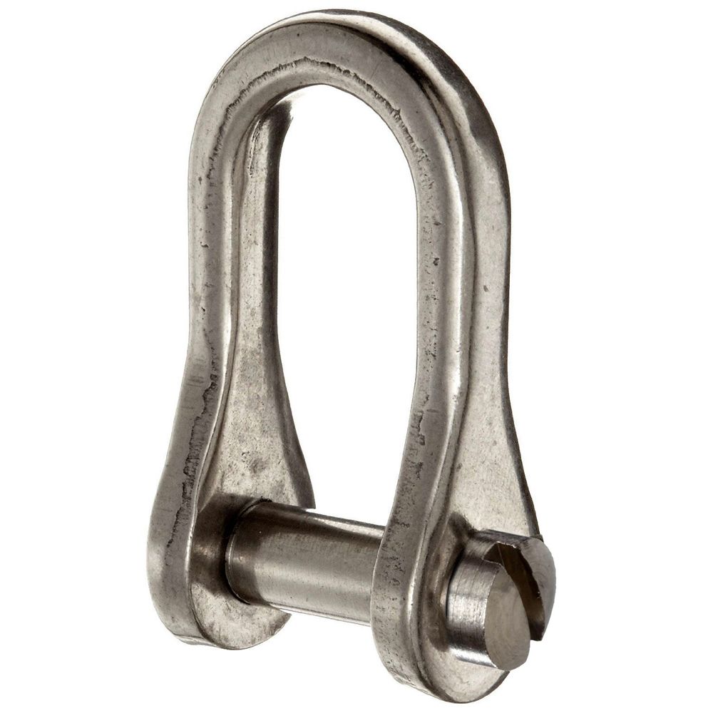 Image 1: Ronstan Standard Dee Slotted Pin Shackle - 1/4" Pin - 7/8"L x 9/16"W