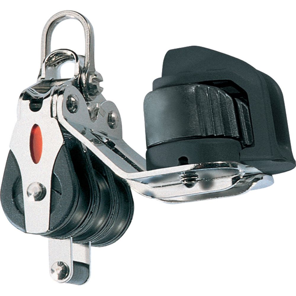 Image 1: Ronstan Series 20 Ball Bearing Block - Triple - Becket - Cam Cleat - 2-Axis Shackle Head