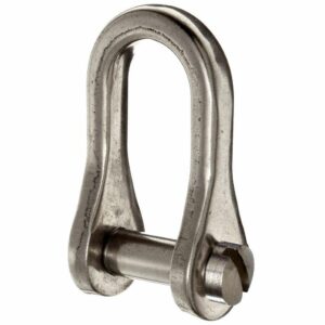 Image 1: Ronstan Standard Dee Slotted Pin Shackle - 5/32" Pin - 5/8"L x 3/8"W