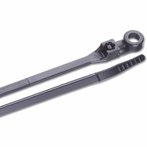 Image 1: Ancor 8" UV Black Mounting Cable Zip Ties - 25 Pack