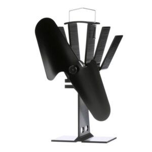Image 1: Ecofan by Caframo Original Heat Powered Stove Fan - Black Blade