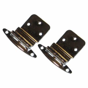 Image 1: Perko Chrome Plated Brass 3/8" Inset Hinges