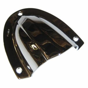 Image 1: Perko Clam Shell Ventilator - Chrome Plated Brass - 4" x 3-3/4"
