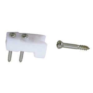Image 1: Perko Door Catches - White Nylon/Stainless - Pair