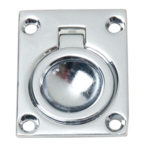 Image 1: Perko Flush Ring Pull - Chrome Plated Zinc
