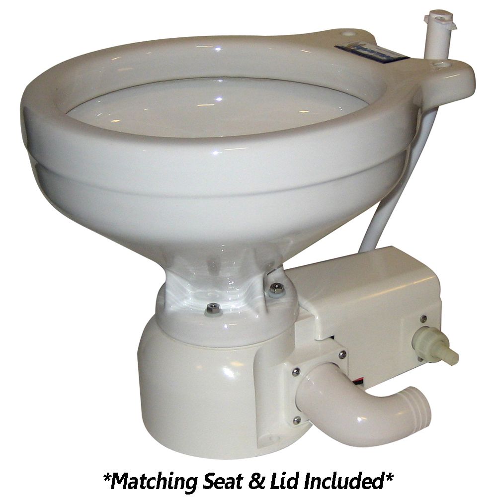 Image 1: Raritan Sea Era Toilet - Household Style - Freshwater Solenoid - Straight & 90° Discharge - Smart Toilet Control - 12v