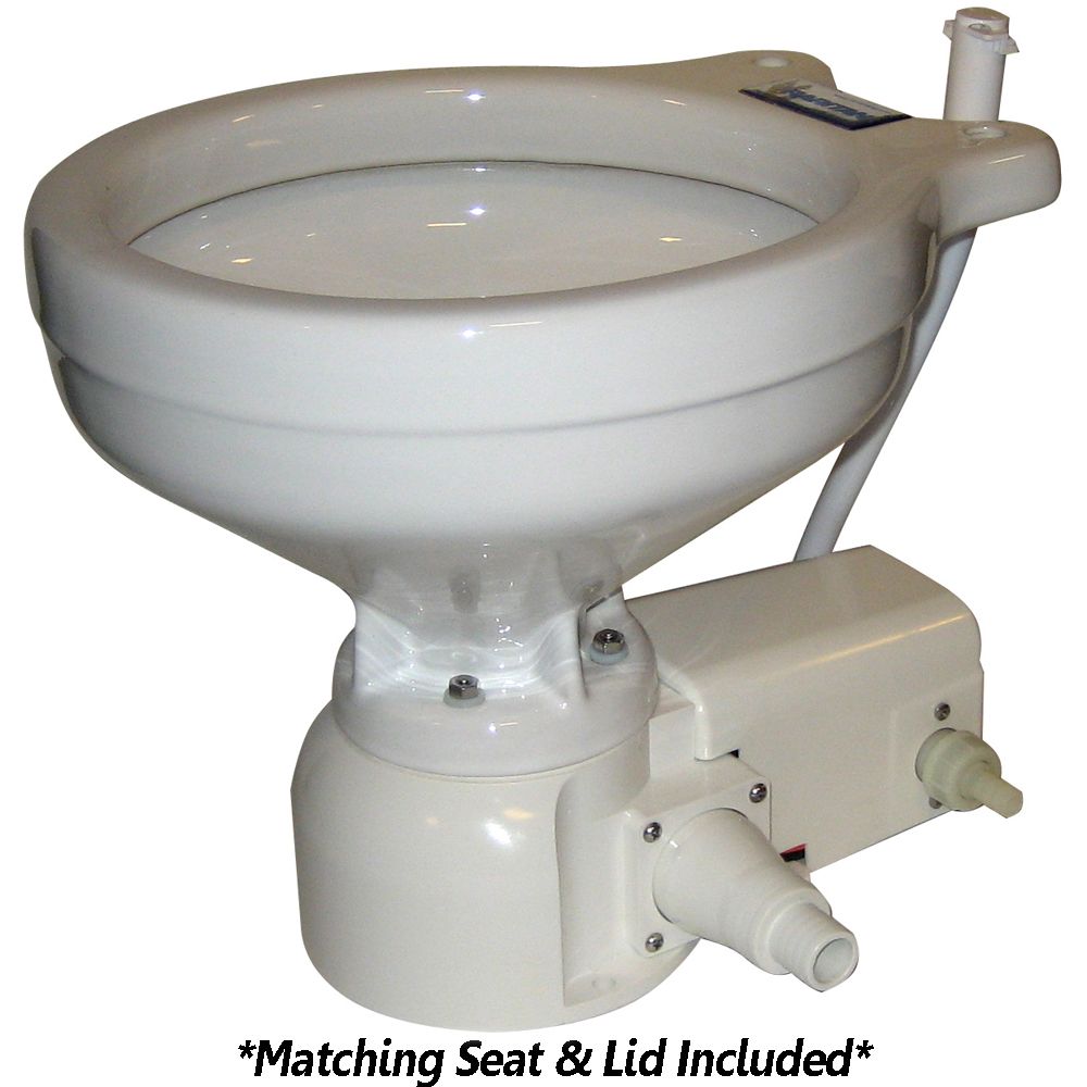 Image 1: Raritan Sea Era Toilet - Marine Size - Freshwater Solenoid - Straight & 90° Discharge - Smart Toilet Control - 12v