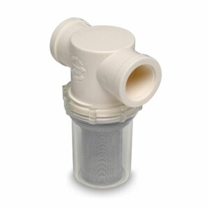 Image 1: Shurflo by Pentair 1" Raw Water Strainer w/Bracket & Fittings - 50 Mesh