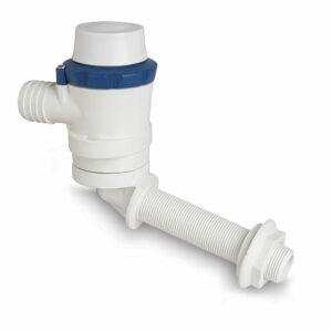 Image 1: Shurflo by Pentair PIRANHA™ Angled Port Aerator 800 Livewell Pump - 12 VDC, 800 GPH