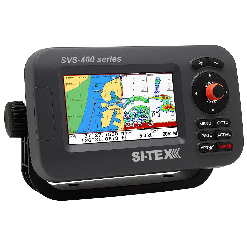 Image 1: SI-TEX SVS-460CE Chartplotter - 4.3" Color Screen w/Internal & External GPS Antennas & Navionics+ Flexible Coverage