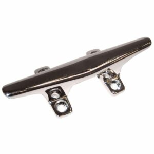 Image 1: Whitecap Hollow Base 6" Chrome Plated Zamac Cleat - Freshwater Use Only