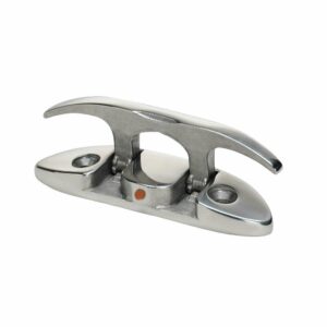 Image 1: Whitecap 4-1/2" Folding Cleat - Stainless Steel