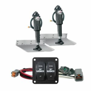 Image 1: Lenco 12" x 12" Standard Trim Tab Kit w/Double Rocker Switch Kit