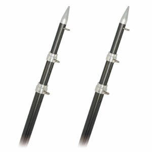 Image 1: Rupp Top Gun Outrigger Poles - Telescopic - Carbon Fiber - 18'