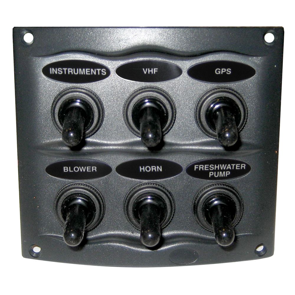 Image 1: BEP Waterproof Panel - 6 Switches - Grey