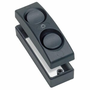 Image 1: BEP Contour 1100 Series Double Interior Switch - On/Off - Black