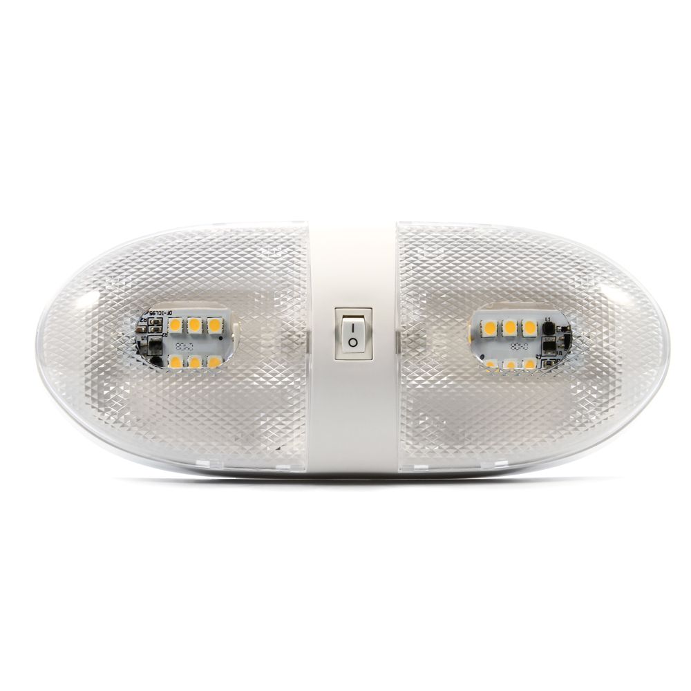 Image 1: Camco LED Double Dome Light - 12VDC - 320 Lumens