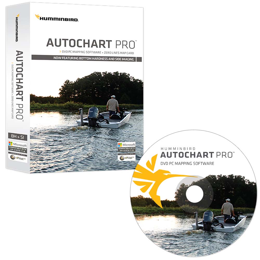 Image 1: Humminbird AutoChart PRO DVD PC Mapping Software w/Zero Lines Map Card
