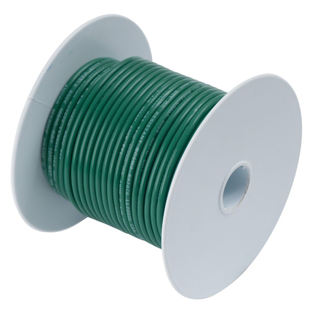 Image 1: Ancor Green 14AWG Tinned Copper Wire - 100'