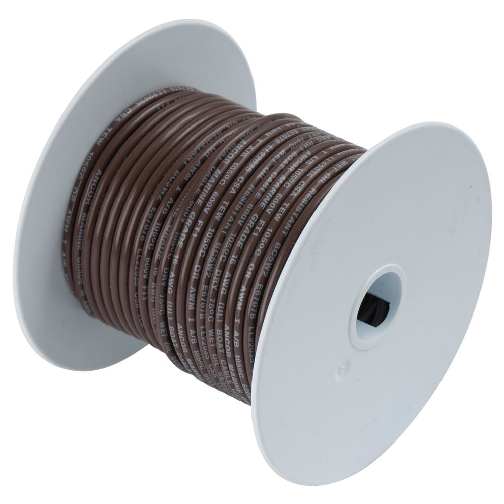Image 1: Ancor Brown 14AWG Tinned Copper Wire - 100'