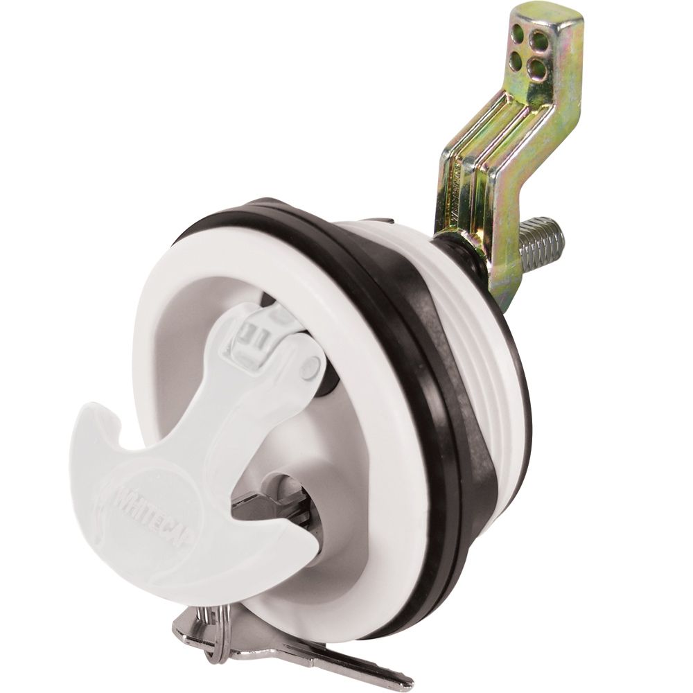 Image 1: Whitecap Locking Nylon T-Handle - White/White