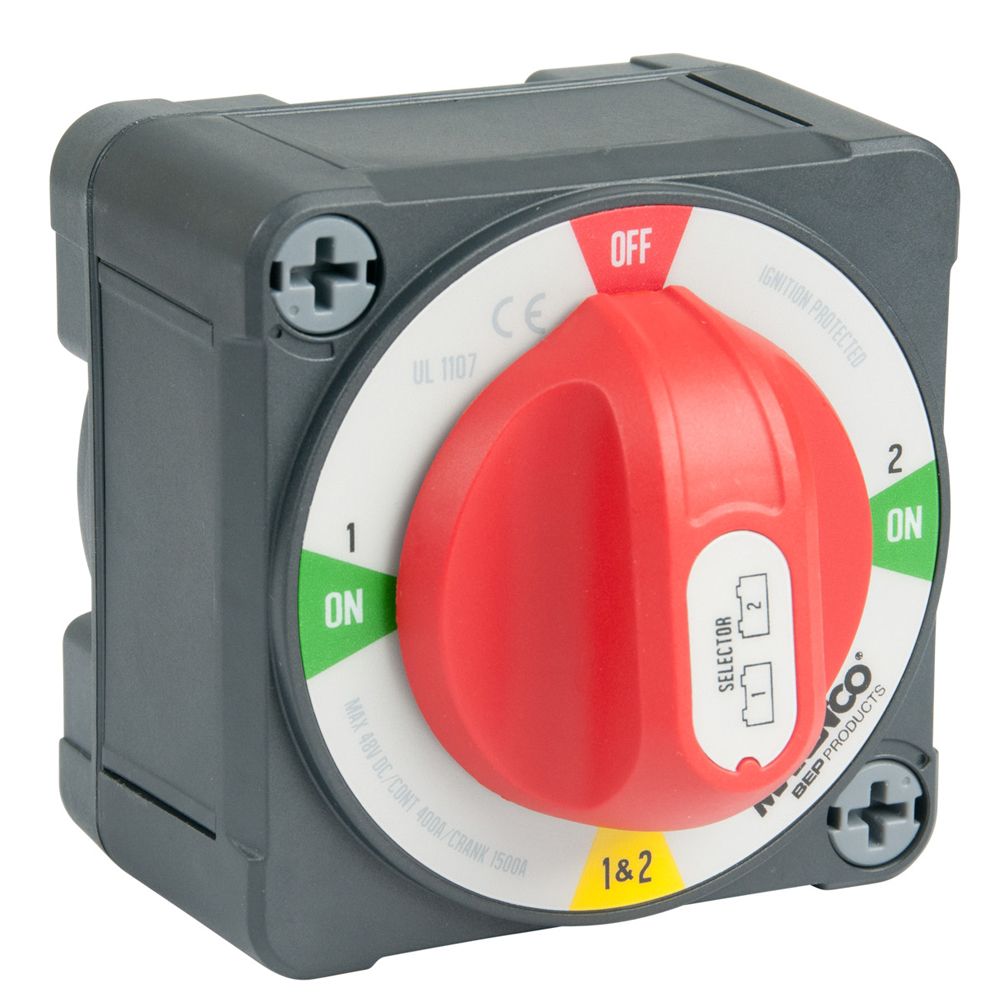 Image 1: BEP Pro Installer 400A EZ-Mount Battery Selector Switch (1-2-Both-Off)