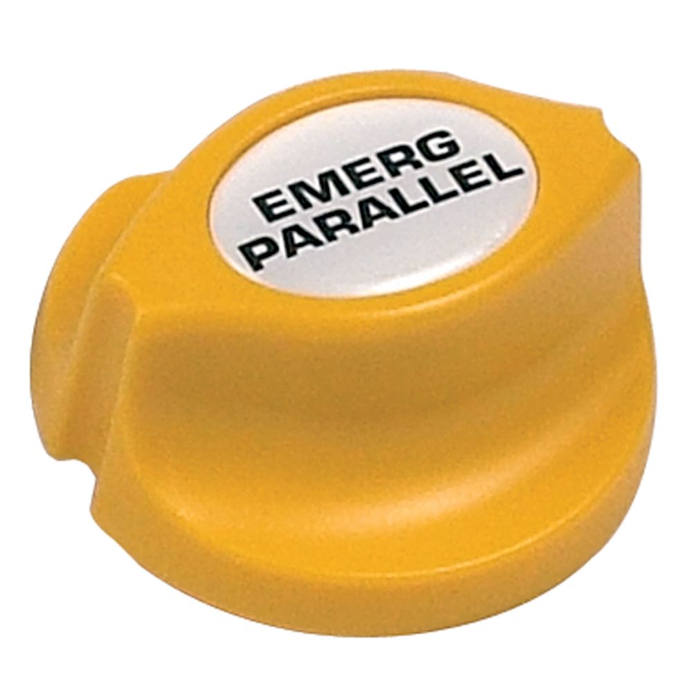 Image 1: BEP Emergency Parallel Battery Knob - Yellow - Easy Fit
