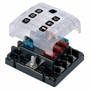 Image 1: BEP ATC Six Way Fuse Holder Quick Connect w/Cover & Link